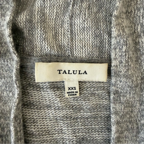 Talula Heather Gray Open-Front Ribbed Long Cardigan - Picture 4 of 9